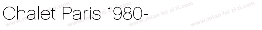 Chalet Paris 1980字体转换
